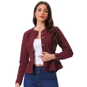 Allegra K Women's Burgundy Blazer